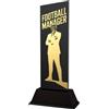 Trophy Monster Shadowline Football Manager Trophy - Premio allenatore in metallo dorato e acrilico di alta qualità con piastra incisa - 210 mm