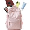 Générique Zaino da donna Zaino da scuola ragazza in nylon a pois impermeabile per | Zaino Casual Per Viaggi All'aperto Scuola Avventura Università Escursionismo Ufficio Tempo Libero Casual
