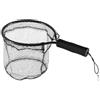 Hoppipola Guadino leggero in lega di alluminio con rete rivestita, diametro 22 cm, ideale per la pesca con esche artificiali, manico in EVA (nero)