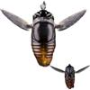 Hoppipola Cicada - Esca da pesca da 3,7 g per esche in silicone morbido con tremolini, movimento realistico per pesce persico, luccio, trota, acqua dolce e salata (G)