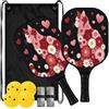 FRODOTGV Cute Cat Blush Heart Spin & Power Pickleball Paddle | Pala de Pickleball fibra de vidrio per giocatori intermedi