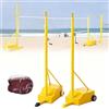 piudoiliy Set di rete da badminton portatile, pali da pallavolo per il giardino, con ruote e base riempibile, per uso in giardino, cortile e stadio.
