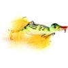 Dr.Fish Topwater - Esca da pesca per anatra, 10,4 cm, realistica, 3D, con esche galleggianti, esche dure e piumate, esche artificiali per spigola, luccio, pesce gatto, esche da pesca, colore: verde