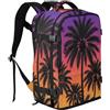 GuoChe Zaino da viaggio in tessuto resistente, capacità 20 l | con tasche multiple per studenti universitari palme tramonto tropicale paradiso spiaggia palma cocco