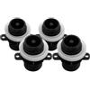 GLEAVI 4 Pezzi Adattatore per Valvola SUP per Kayak e Anelli Neri in PVC | Compatibilità Elevata, Tenuta Ermetica, Gonfiaggio Rapido, Formato Compatto, per Campeggio e Pesca