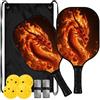 FRODOTGV Fiery Winged Beast Vetroresina Pickleball Paddles | Pala de Pickleball fibra de vidrio per giocatori intermedi