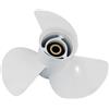 Boatman Elica fuoribordo 13x19-K, 13 1/2X15-K, 13 1/4x17-K compatibile con motore Yamaha 50-130HP, 15 denti, destra, alluminio bianco fuoribordo Prop