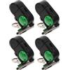 ARTIBETTER 4 Pezzi Segnalatore Elettronico da Pesca per Canna, Alta | Clip Robusta, Allarme 80 Db, Avviso al Morso, Plastica Nera, Stile Assortito Stile Casuale