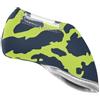 voucong Coprimazza in ferro per mazze da golf con stampa leopardata, colore verde lime e blu navy, alla moda e alla moda, adatta per la maggior parte delle marche