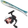 Hoppipola Canna da pesca tascabile in fibra di carbonio, 1,6 m, portatile, telescopica, con mulinello (blu/canna con rullo)