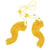 ifundom 2 Pezzi Nappa per Taichi in Stoffa Gialla Stile Cinese Tradizionale | Ciondolo Elegante, Nodo Cinese Decorativo, Uso per Arti Marziali e Collezionisti, Colore Giallo