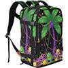 GuoChe Zaino impermeabile, capacità 20 l | Con pannello posteriore traspirante per viaggi Mardi Gras Palm Tree Hawaiian Tropical Party