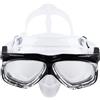 Cabilock Maschera da Immersione in Vetro Temperato, Silicone, Nero | Design senza Cornice, Alta Chiarezza, Resistenza a Pressione e Urti, per Uso Subacqueo e Mare