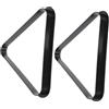 JUMPLAWN 2 Pezzi Triangolo Porta Palle per Mini Biliardo, Plastica Nera, 25 | Telaio Triangolare Leggero, Presa Ergonomica e Finitura Liscia, per Tavoli Piccoli e Spazi