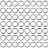 TOPPERFUN 100 Pezzi Anelli Girevoli Doppi o Acciaioossidabile Argento | Collegamento per Esche Rigide, Forma, Alta Resistenza, Antiruggine, Accessorio da Pesca