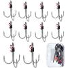 Generic Amo Gamberetto Vivo Accessori Pesca Mosca Jigging Strascico | 10 Pezzi Ganci Tripli Acciaio Accessori Pesca Mare Acqua Dolce Surf Molo Fiume Lago Notte Giorno Poco Profondo Bar Trota