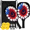 FRODOTGV Bandiera del girasole USA 4 luglio USA fiore patriottico leggero Pickleball pagaie