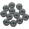 jojofuny 12 Pezzi Mini Bussola di Sopravvivenza da 20mm in Plastica | Guida Direzionale Precisa, Leggera e Portatile, per Adulti, Nero, Utile anche Barca