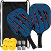 FRODOTGV Monsters - Pagaia da pickleball in grafite, colore nero | set de palas de pickleball per adulti uomini donne