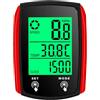 AKLOSIPY Computer da bicicletta Touchsc cablato - contachilometri e contachilometri digitali a LED, con retroilluminazione per mountain bike e bici da strada, ciclismo accurato S