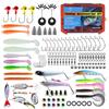 Generic Kit di esche da pesca con esche artificiali con custodia portaoggetti | Attrezzatura da Pesca Completa Per Acqua Dolce e Salata, Fiume, Lago, Stagno e Pesca