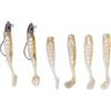 Baxnore 2 set di esche da pesca artificiali in silicone con occhi 3D esche da pesca morbide per acqua dolce salata