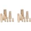 GOTOTOP Tappi in legno morbido, 20 pezzi, a forma di cono, tappo di sughero di emergenza che penetra nello scafo, kit di drenaggio conico, tappi in legno morbido, affusolati per barche e yacht
