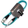 VisioSound Audio XLR femmina a 6.35 mm stereo jack trs/segnale bilanciato/cavo patch 1 m Green