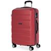 Itaca Valigia Trolley ABS, 4 Ruote, Corallo, L 60 cm