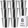 SOMLAW Tazza in Acciaio Inox - 500 ml Tazze in Metallo Riutilizzabile - Bicchieri Impilabili - Campeggio, Escursionismo, Attività all'aperto, Ppartito - Tazzine Espresso In Acciaio Inox per Caffè Birra