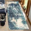 BORKOY Tappeto Passatoia Cucina/Corridoio 1.8 metri - Antiscivolo Bohémien Lavabile, Combinazione Blu, Ideale per Zone Ingresso/Camera, Superficie Assorbente e Leggera70x180cm