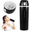 Palmcee Bollitore per auto, 12 V/24 V, tazza da viaggio riscaldata | 500 ml, rivestimento in acciaio inox 304 e display LCD. Tazza riscaldante elettrica portatile per auto, ufficio o viaggio