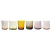 Bitossi Home DISEGUALE Collezione, Set 6 Tumbler Nuance Ambra/Rosa Assortiti