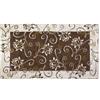 Floori Tappeto Arredo Ninfea Fiori Colori Moderni Arredo Salotto Camera Passatoia Cucina Con Antiscivolo Made in Italy (Marrone Fondente, 140x200 cm)