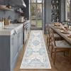 PureCozy Tappeto Passatoia Cucina Vintage 60x240cm Blu | Tappeto Corridoio,Camera da Letto,Lavabile in Lavatrice,Sala Soggiorno,Carpet,Pelo Corto,Antiscivolo,Runner Rug