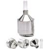 TopHomer Macinino manuale in metallo a manovella con bottiglia di vetro smerigliatrice manuale in alluminio con imbuto Utensili da cucina adatti per polvere grossa