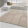 Teppich-Traum Tappeto di Riciclo con Forme Ovali moderne - nel rispetto dell'ambiente - beige, 160 x 230 cm