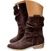 Sobzia Stivaletti Donna Comodi Cowboy Tacco Basso Ankle Boots Stivali Autunno Inverno Pelle Scamosciata Alla Caviglia Stivaletti Scarpe 35-45