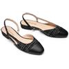 DREAM PAIRS Ballerine da donna con cinturino sul retro, punta quadrata con tacco basso, comode scarpe da lavoro per ufficio, feste, matrimoni, affari, casual