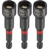 QUARKZMAN 3Pz Bussole per Avvitatore 10mm Metriche Attacco Esagonale 1/4 Magnetici a 6 Punte Lunghe da 3 (65mm) Chiavi a Bussola Cambio Rapido Acciaio CR-V Fosfatato per Avvitatori, Nero