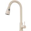 OPXE Rubinetto Lavello Cucina - Miscelatore Cucina con Doccetta Estraibile per Cucina, 2 Modalità Acqua, Rubinetto Cucina Miscelatore Monocomando Lavello Girevole a 360°, Farina D'avena
