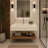Yellowshop | Lavabo Sospeso in Marmoresina HEAVY 100 x 50 x 13 cm color Sabbia - Vasca Integrata, Gelcoat Antigraffio UV, Made in Italy