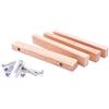 JOWE Maniglie per mobili in legno con viti - 4 listelli in rovere naturale | Forma: trapezio con arco, distanza tra i fori 96 mm