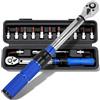 Xinxinphi Set chiave dinamometrica 14 pezzi gamma 2-24 Nm con asta di prolunga, cricchetto bidirezionale a 72 denti, bussole esagonali torx e crociate, chiave dinamometrica 1/4 pollice per moto, precisione ±3 %