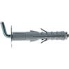 Fischer SB 12 L Tasselli con Gancio Corto e Distanziale | 100 Pezzi | Ø12mm | per Mobili Pensili, Tende, Accessori Bagno, Lampade
