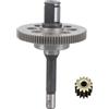 Qsvbeeqj Set di ingranaggi con pignoni tagliati di precisione compatibile con motori per motosega elettrica brushless da 4-8 pollici Accessori di registrazione Ingranaggio con albero per utensile elettrico