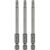 QUARKZMAN 3Pz T25 Punte Cacciaviti Torx 3.15 (80mm) L Set Precisione | Gambo Esagonale 1/4, Magnetiche, Senza Foro, Antimanomissione, a Stella a 6 Punte, in Acciaio S2, per Uso Industriale