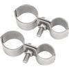 SeeRaphee Morsetti doppi per tubi da 32 mm e 27 mm, in acciaio inox 304, per recinzioni, pannelli in legno, 2 pezzi