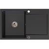 empiria SINK QUALITY SINK QUALITY Lavello da cucina con scolapiatti - Lavello nero 79 x 50 cm - con sifone e impregnante - Lavello da incasso in granito per mobile da 50 pezzi