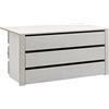 Composad | Cassettiera Armadio Interna, Cassettiera Bianca con 3 Cassetti, Salvaspazio, (LxAxP) 122,8x69,3x50,9 cm, Colore Tessuto, Made in Italy